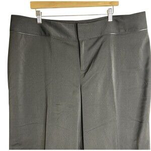 NEW Lane Bryant Wide Leg Pants Trousers Black Size 22 Satin Micro Stripe Dressy